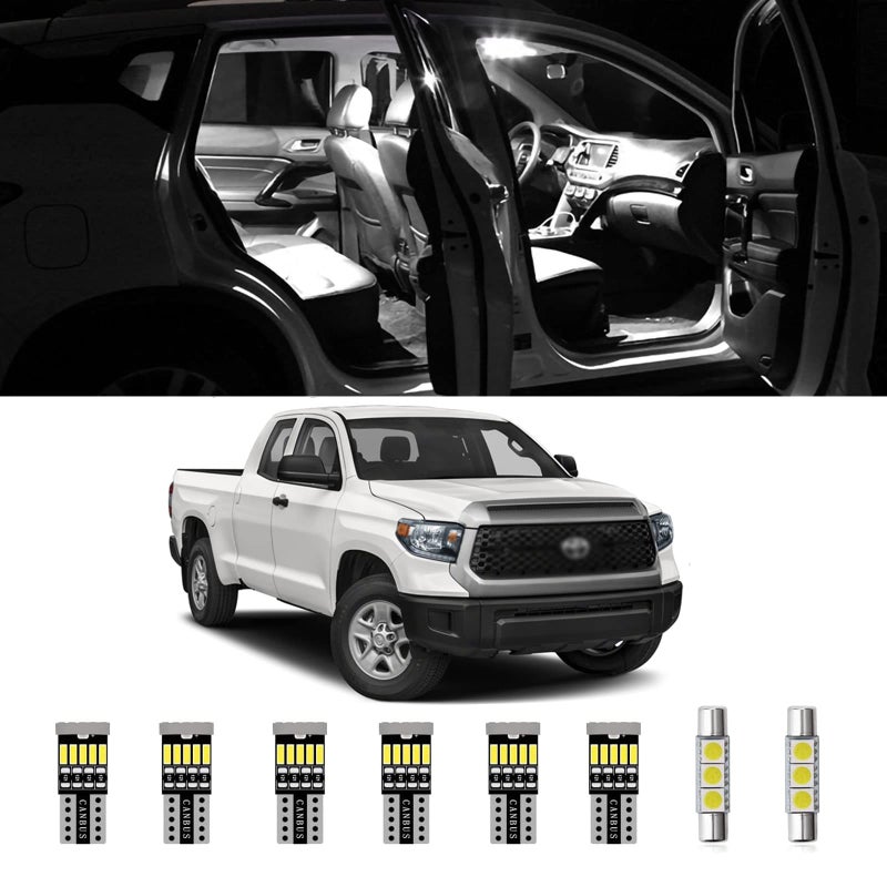 AWALITED 18pcs Tundra Interior LED Lights Kit Ultra Bright Map Dome LED Replacement Bulbs for 2007-2017 2018 2019 2020 2021 Toyota Tundra all Cab Sizes - Image 1